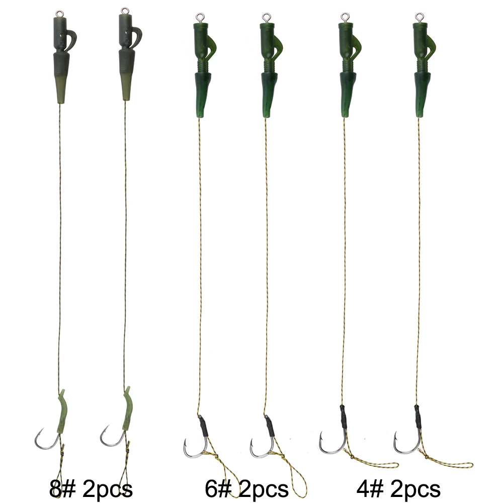 Kit de aparejos de pesca de carpa, incluye mangas antienredos, gancho, cuentas de parada, Boilie, tornillo de cebo, herramienta de aparejos de pelo giratorio rodante, 321 unids/lote por caja - imagen 3