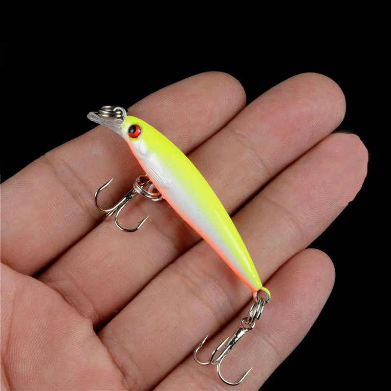 Señuelo de pesca pequeño de 3g y 5cm, cebos duros realistas para pececillos, ojos 3D, Crankbait, Wobblers, aparejos de pesca de carpa, 8 colores, 1 unidad - imagen 2