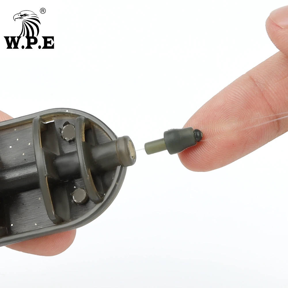 W.P.E-accesorios de Pesca de carpa, alimentador de cuentas, método conector en línea, cambio rápido, aparejos de Pesca, 10 Uds. - imagen 2
