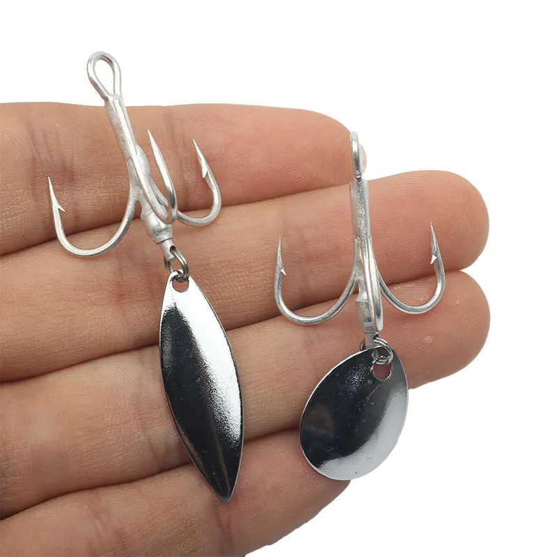 Anzuelos de Pesca afilados agudos, 4 #6 #8 #, Señuelos de Pesca volteados, púas de acero de alto carbono, asistencia de Pesca, aparejos de Leurre, AS 4 piezas - imagen 3