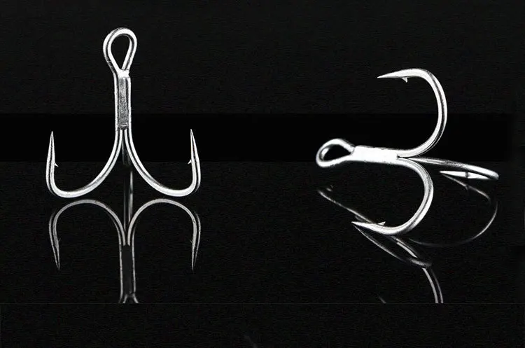 Anzuelo triple de pesca, anzuelos afilados de ancla reforzada para señuelos artificiales de cuchara 2 #   4 #   6 #   8 #   10 #   Lote 5 piezas VENTA - imagen 4