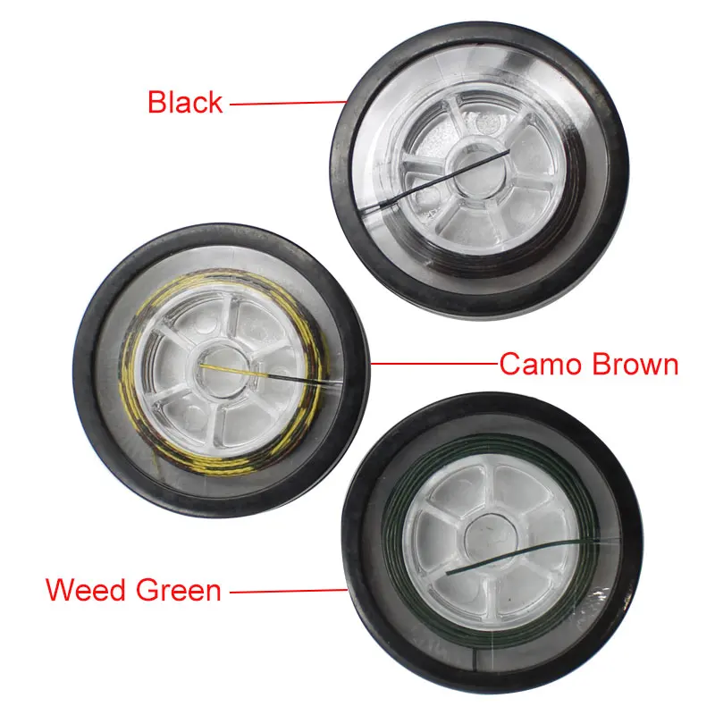 1 Uds. Línea de pesca de carpa de 5m, gancho de enlace recubierto de carpa, línea trenzada para aparejo de pelo 25IB, aparejos de pesca gruesos de carpa - imagen 2