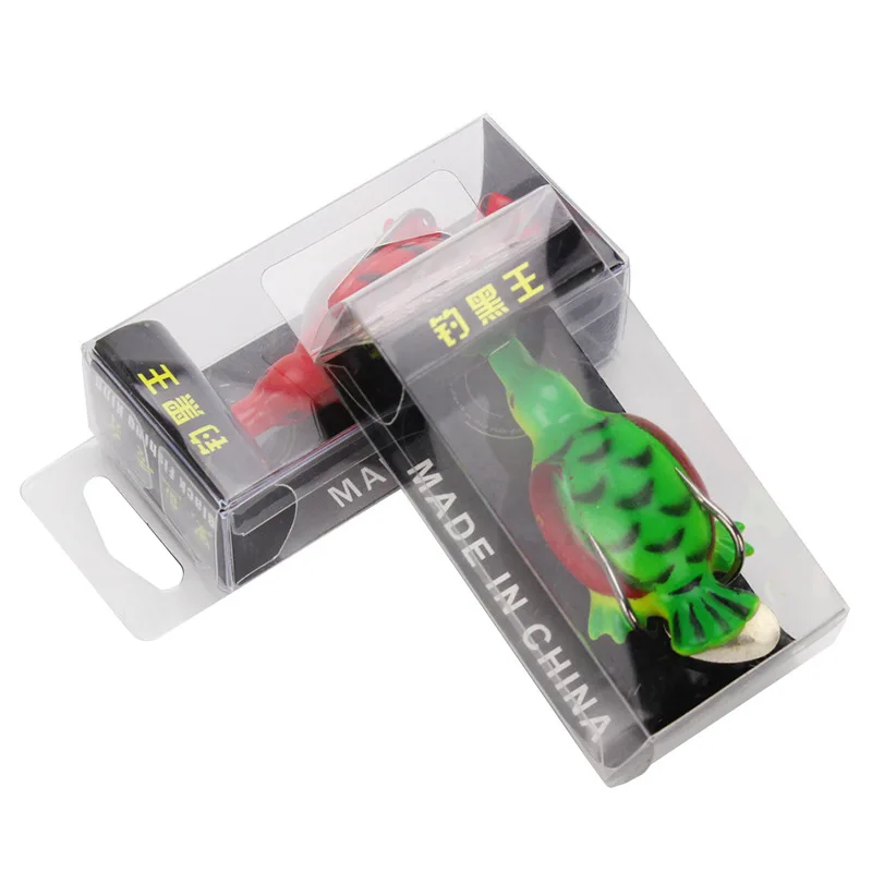 Señuelo de pesca de rana revisado de pato de simulación 7cm/11g con cucharas señuelos artificiales cabeza de serpiente pez negro 1 pieza de venta - imagen 5