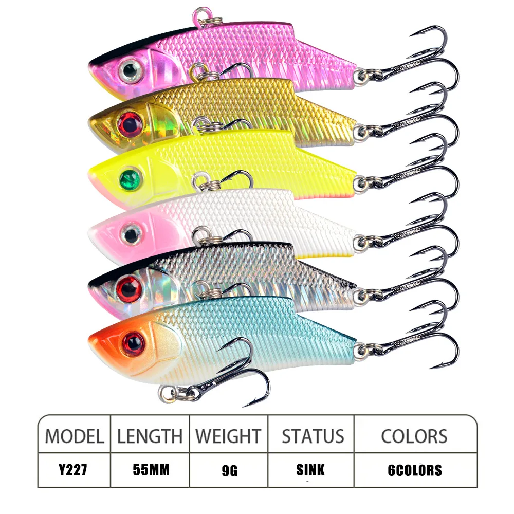 Señuelos de Pesca VIB, cebo duro Crankbait, artificial, Wobbler para todos los niveles de agua, aparejos de pesca de lubina, 9g, 5,5 cm, 1 pieza - imagen 2