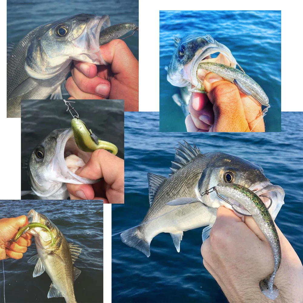 WEIHAI FSTK señuelos blandos de pesca de carpa, material japonés Eazi Shiner SwimBaits, 7cm, 5cm, silicona Artificial, doble Color - imagen 3