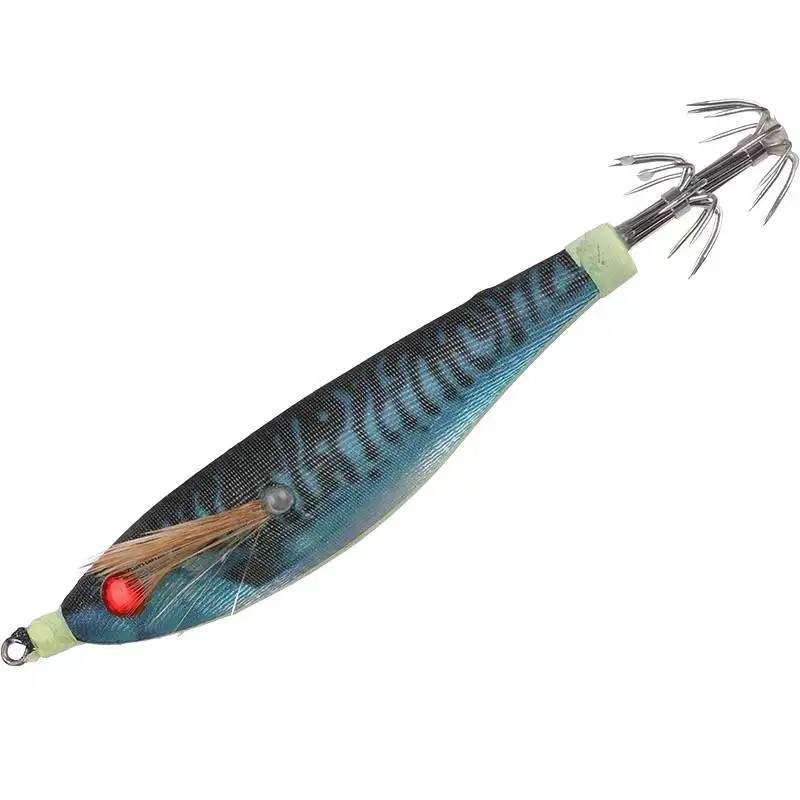 Anzuelos de calamar, cebo duro Artificial, señuelo de pesca realista, accesorios de aparejos de pesca, 10 Uds. - imagen 4