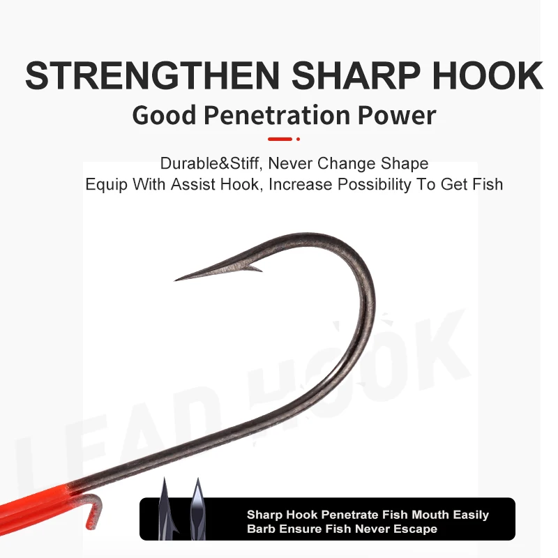 LEYDUN-anzuelos de pesca con forma de seta, 10 piezas, 2,5g, 3,5g, 5g, 7g - imagen 5