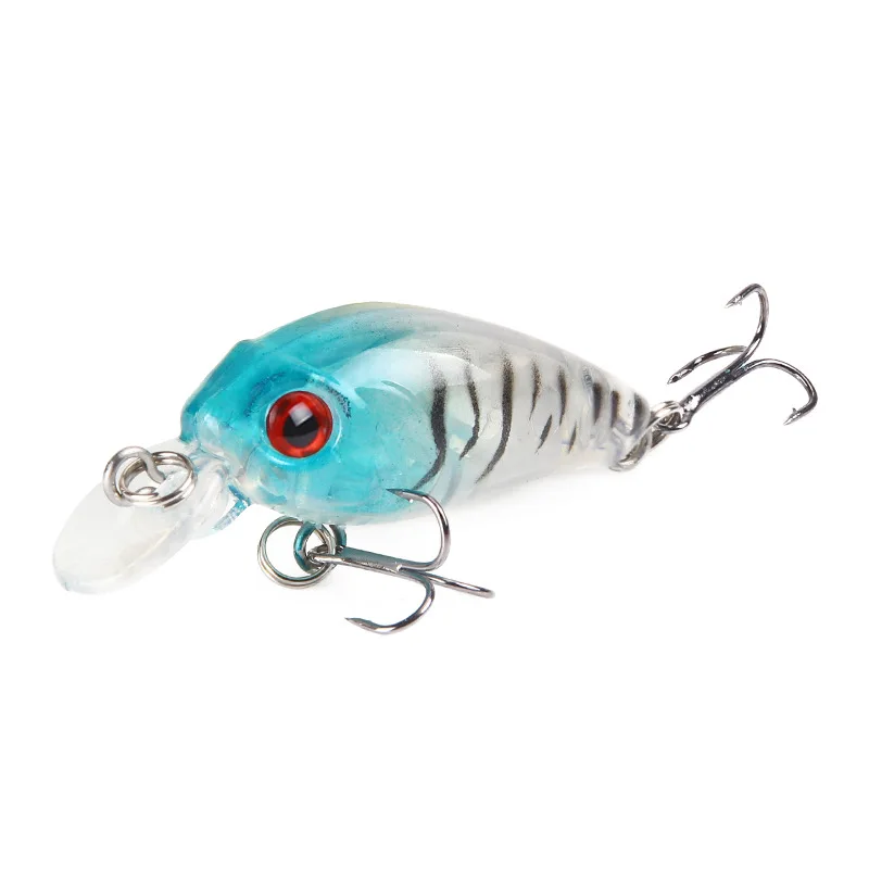 Minnow 4,5 cm 3,8g Señuelos de Pesca cebo con manivela cebo duro Artificial Topwater pesca en el mar Wobblers Lucio perca aparejos de pesca 2020 - imagen 5