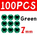 100pcs 7mm Green