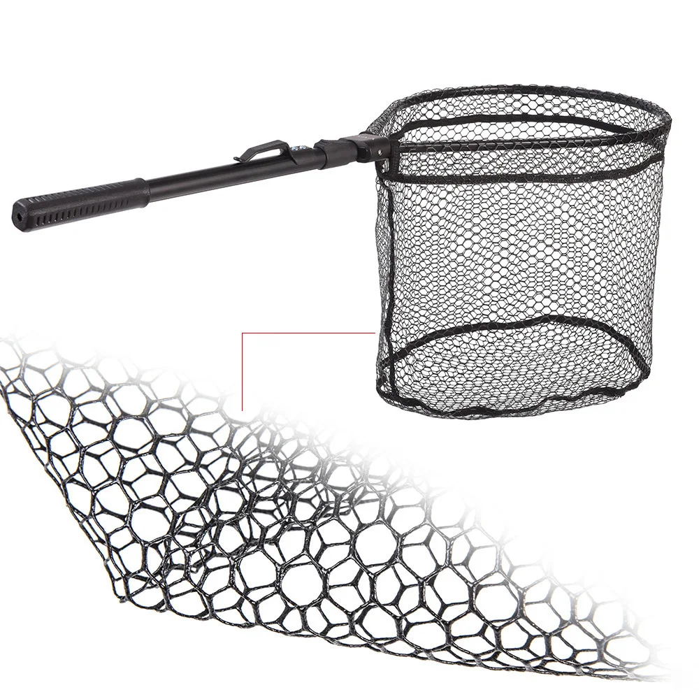 Red plegable portátil ultraligera de 82x44cm, redes de mano para pesca con mosca, malla pequeña, ligera, para lanzamiento de peces - imagen 5