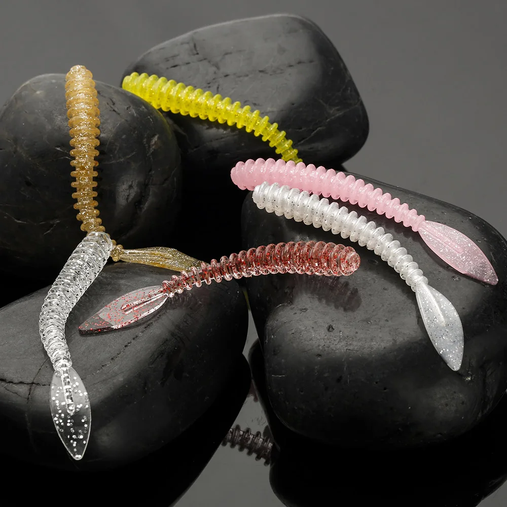 JOHNCOO-señuelo de pesca AJING de gusano blando, 40 unids/caja, 57mm, 0,64g, Rockfish Ocean Rock Bait, Swimbait, Jigging, cebos de plástico - imagen 5