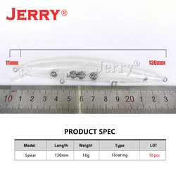 Señuelo Minnow flotante Jerry Spear – Sonajero y peso magnético