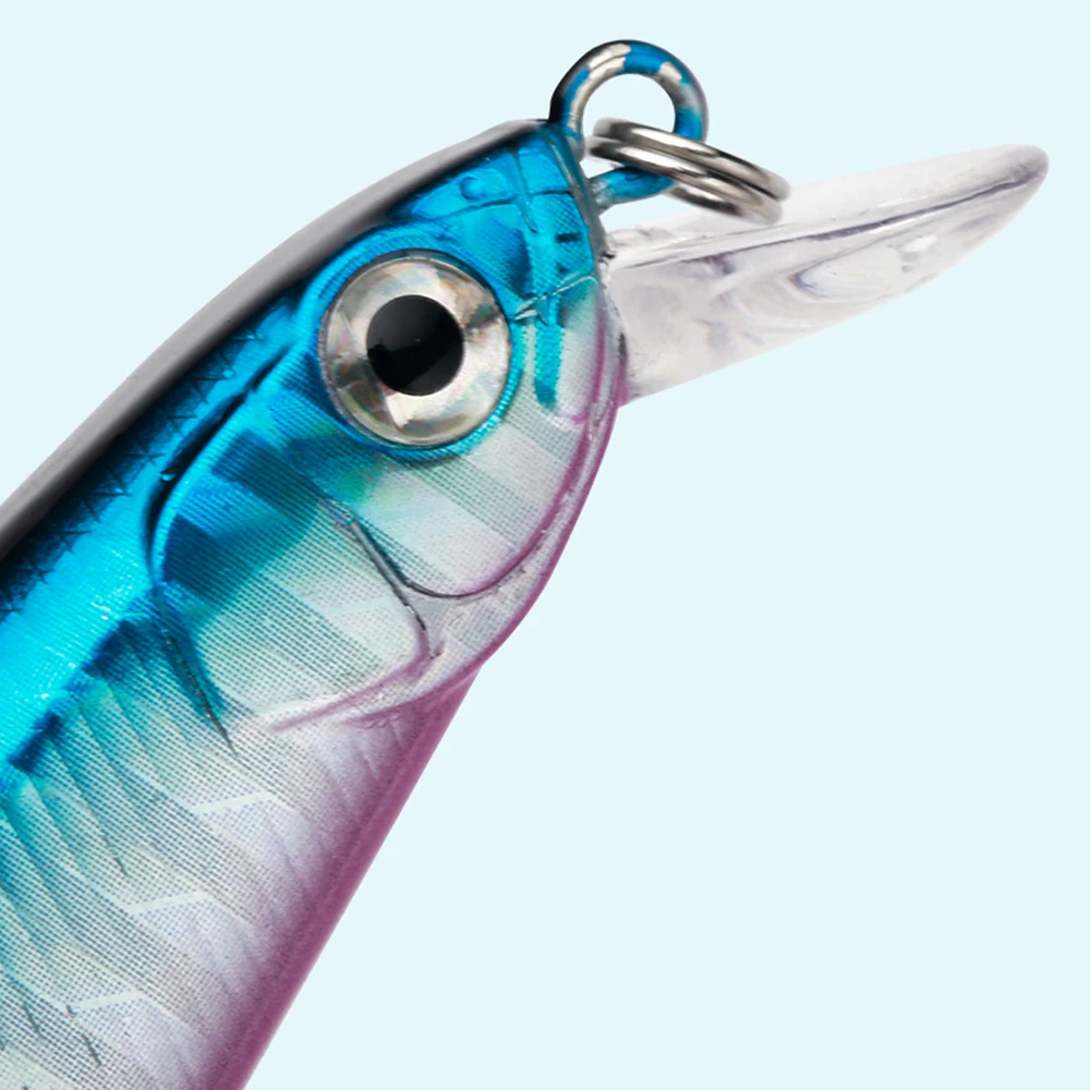 JOHNCOO-señuelo de pesca para pececillos, cebo Artificial, Wobbler, 95mm, 11,5g, Ojos de pez 3D de hundimiento lento, 2 ganchos - imagen 4