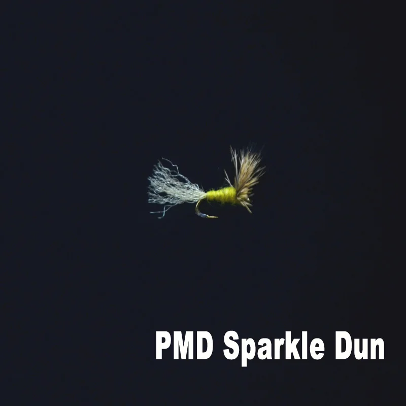 5 piezas 18 # PMD/BWO Sparkle Dun, moscas secas, patrón de Mayfly adulto, 2 estilos surtidos, Señuelos de Pesca con mosca, imitando varias moscas Mayflies naturales - imagen 3