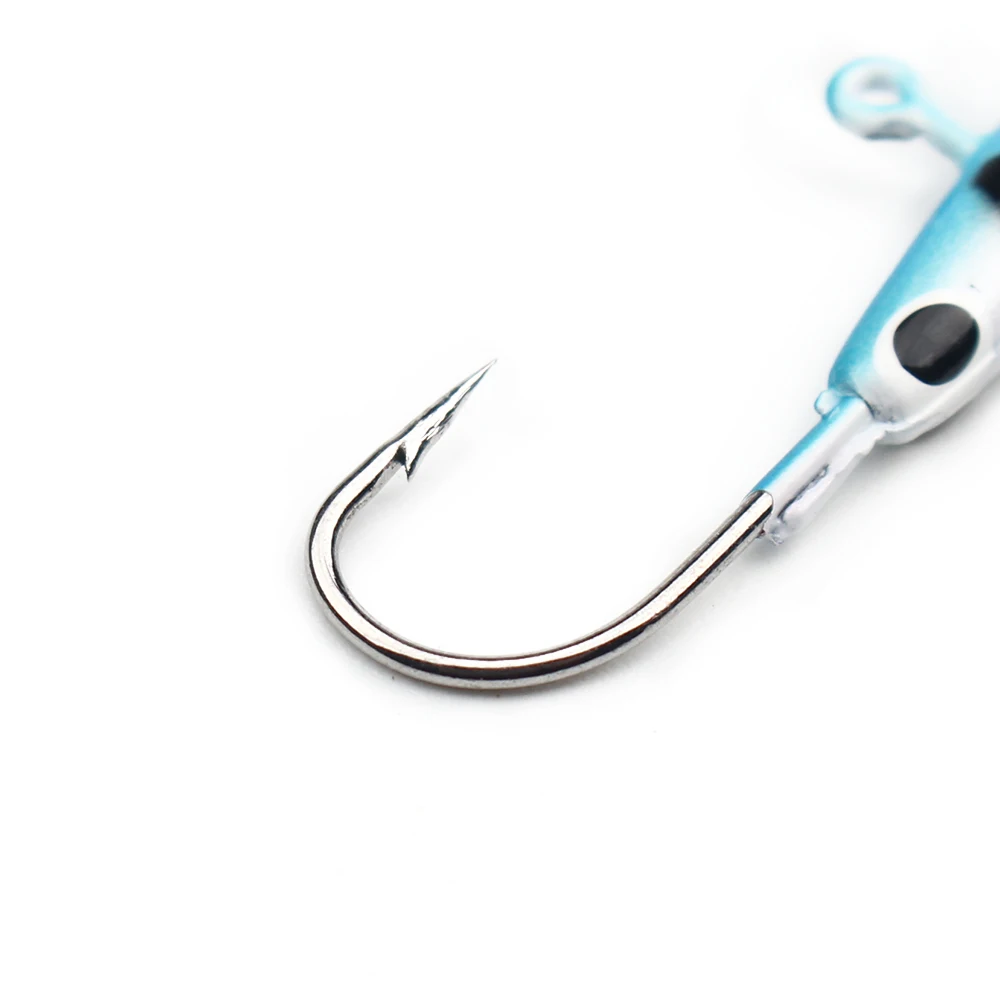 TIANNSII-señuelo de pesca de hielo de invierno, 4 piezas, 29mm/1,8g, 5 colores, cebo de Metal, Mini Plantilla de hielo de plomo, juegos de anzuelo de púas en forma de gusano - imagen 3