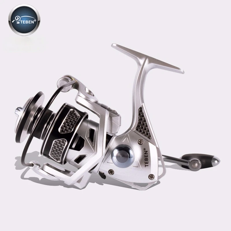 Teben-carrete giratorio para Pesca en el mar, rueda De Metal completa, resistente al agua, ligero, alta velocidad, máximo 20kg - imagen 4