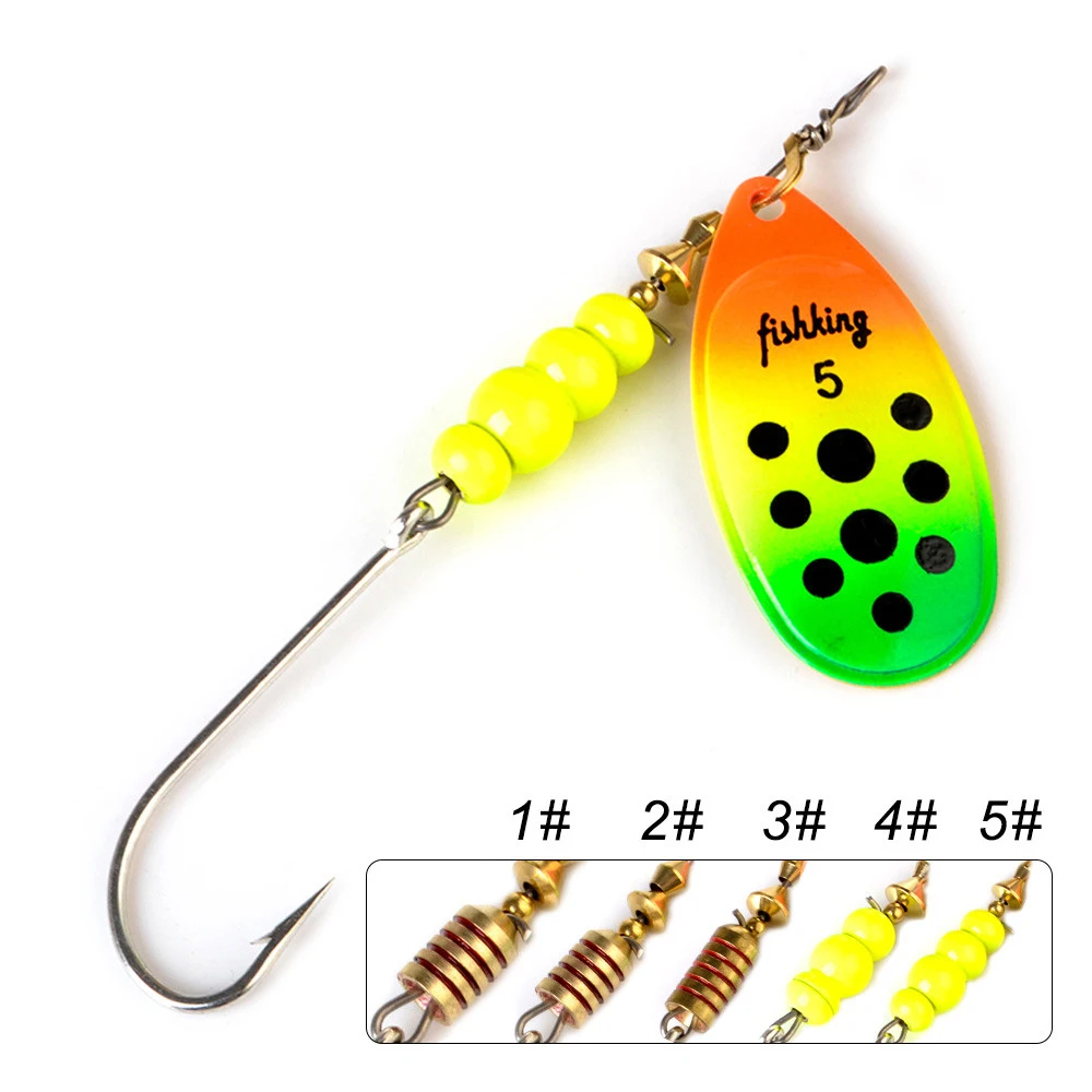 Señuelo de pesca de Metal, cebo giratorio liso de un solo gancho, Artificial, para pickerel, Lucio, perca, 4,1g, 7,8g, 10,5g, 15g - imagen 4