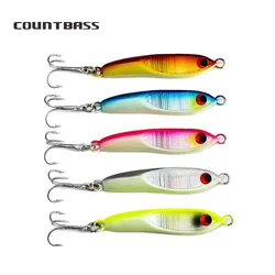 COUNTBASS Señuelos de Jigging 5 uds 16g 0,56 oz, vientre luminoso, plantillas de pesca de micrometal juego de lubina, señuelo de pez de tamaño pequeño