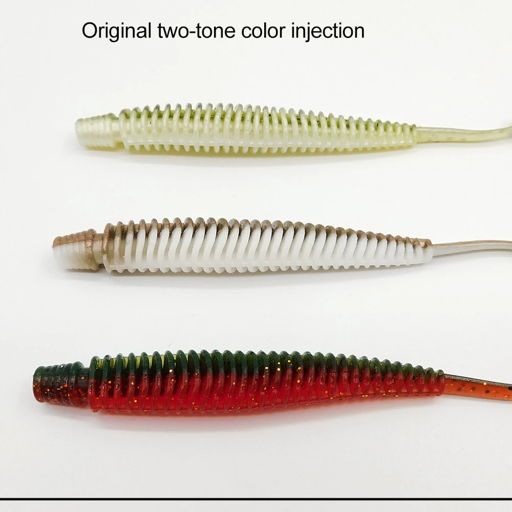 ESFISHING-cebo de silicona suave para primavera, 100mm, 6 uds., Pintail, muchos colores para todos los peces, Señuelos de Pesca artificiales, aparejos - imagen 4