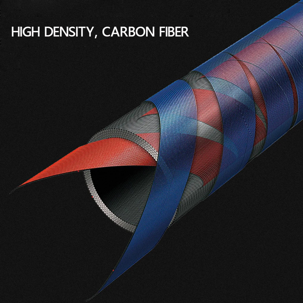 SIECHI-caña de pescar giratoria portátil, 3. 0m2.7m2.4m2.1m, fibra de carbono resistente, potencia H, telescópica, para viaje, en barco o en roca - imagen 4