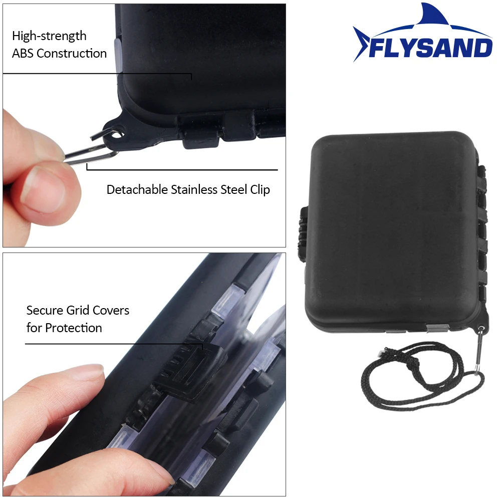 FLYSAND-Kit de accesorios de pesca, caja de aparejos portátil, gancho, pesas, barril giratorio, cuentas luminosas, caja de almacenamiento ligera, 177 piezas - imagen 4