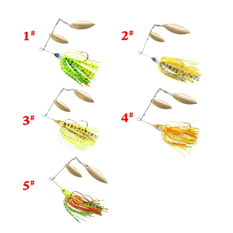 Spinnerbait mostrando su diseño de wobblers y productos para pesca efectiva