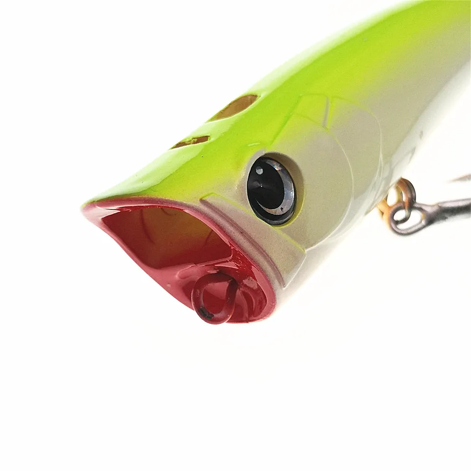 Señuelo de Pesca de Mar, anzuelos afilados, gran Popper, Wobblers, 9,5 cm, 22g, aparejos de lubina flotante superior, cebo duro, piscardo de fundición larga - imagen 5