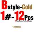 B  Gold Size1 12PCS