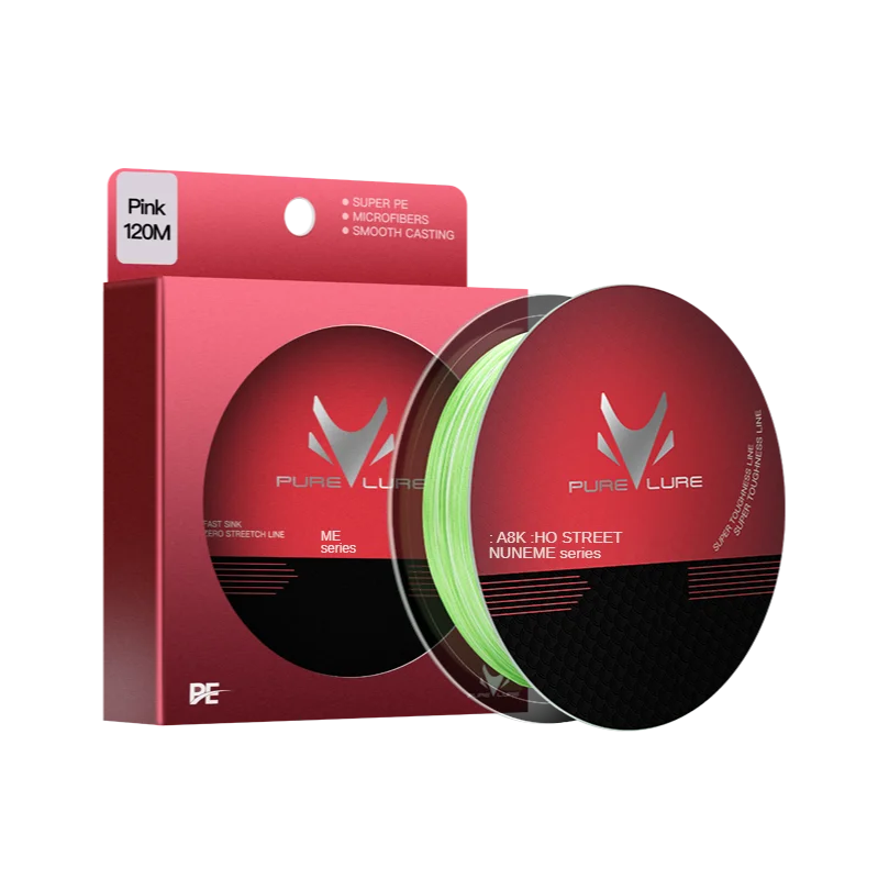 Hilo de pescar trenzado PURELURE ME, multifilamento PE, 8 hebras, Japón, alta resistencia, suave, 120m, 150m, 250m, 1000m - imagen 5