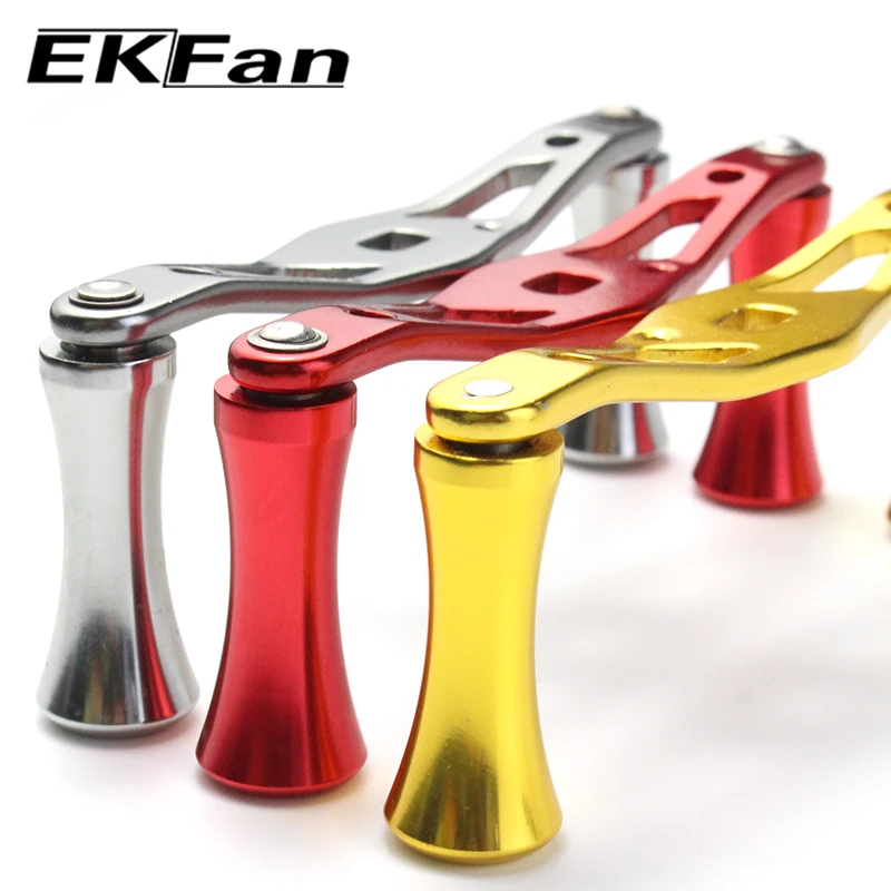 EKFan-mango de aleación de aluminio con forma de gota de agua, mango de 99mm para carrete de pesca, fundición de cebo, tamaño de agujero de 8x5MM - imagen 2