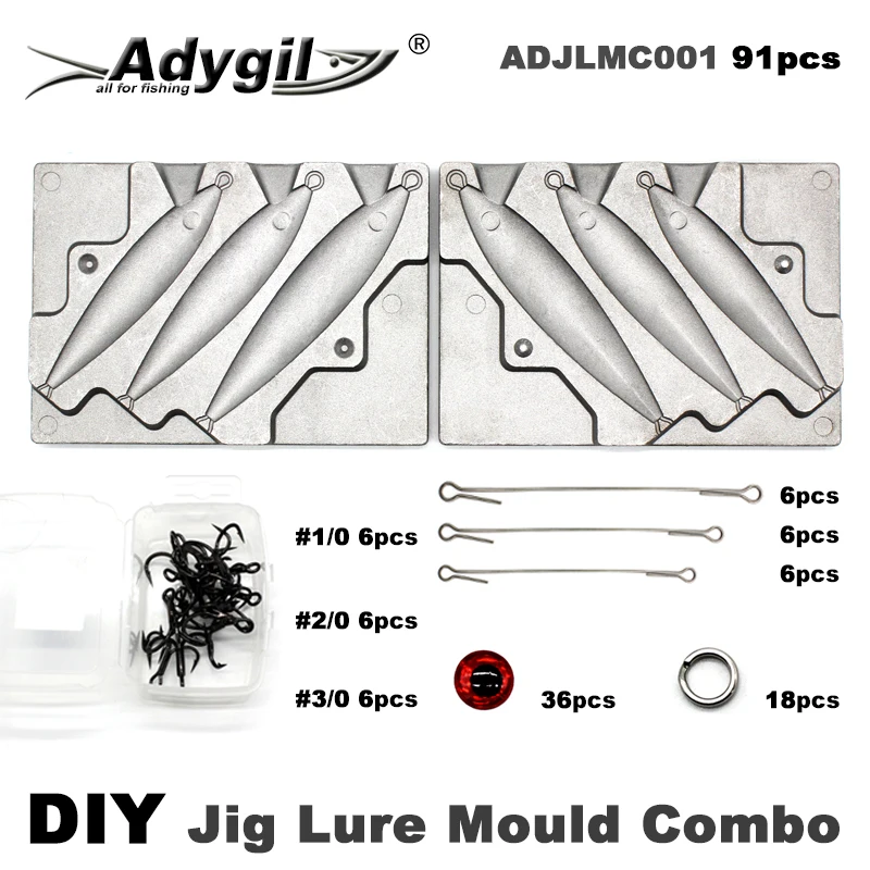 Molde para jig heads Adygil – 3 cavidades pesos 140 a 210g - imagen 3