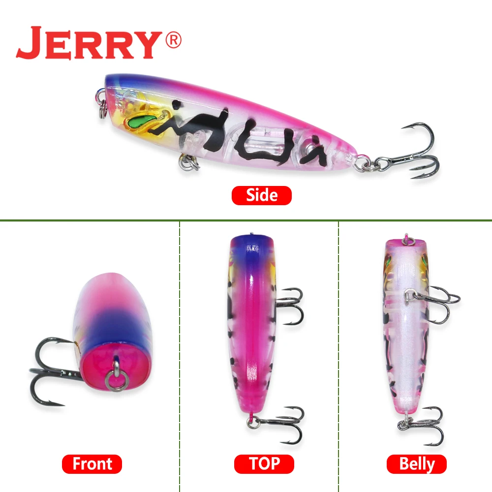 Jerry Stopper-señuelo de pesca Topwater, cebo duro ultraligero, 5cm, 4,3g, flotante, Artificial - imagen 2