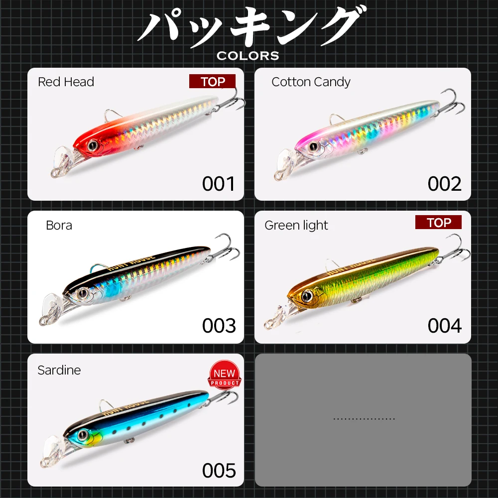 Hunthouse-señuelo de pesca Rocket 95, promoción, lote de 3 unidades, 75mm/13g, 95mm/22g - imagen 5