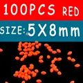 5x8mm 100pcs red