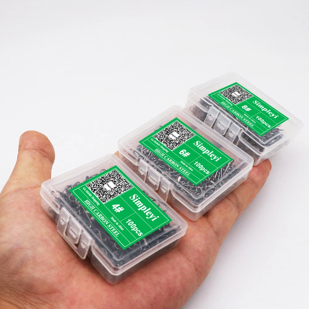 Conector de pesca giratorio para anzuelo, accesorios de aparejos de señuelo de pesca, 50/100 piezas, 3/0 #-14 # - imagen 3