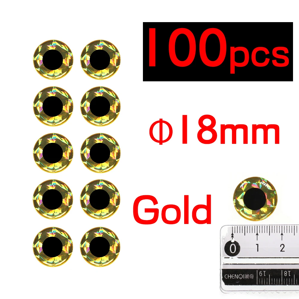 Gold 100pcs 18mm