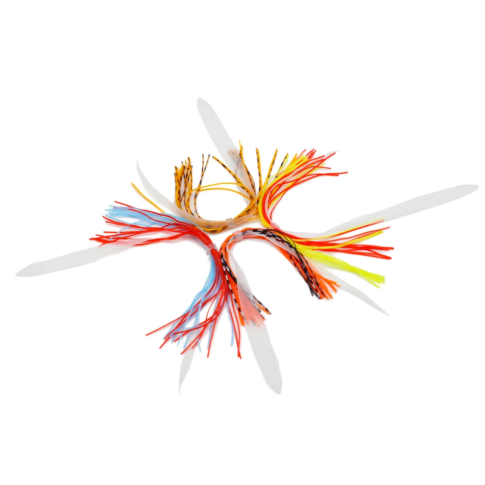 MNFT-Jaldas de plantilla de silicona, 8 juegos, señuelos de pesca de goma, alambre de silicona luminoso, Material de atado de moscas, cebo de pesca Jigging - imagen 3