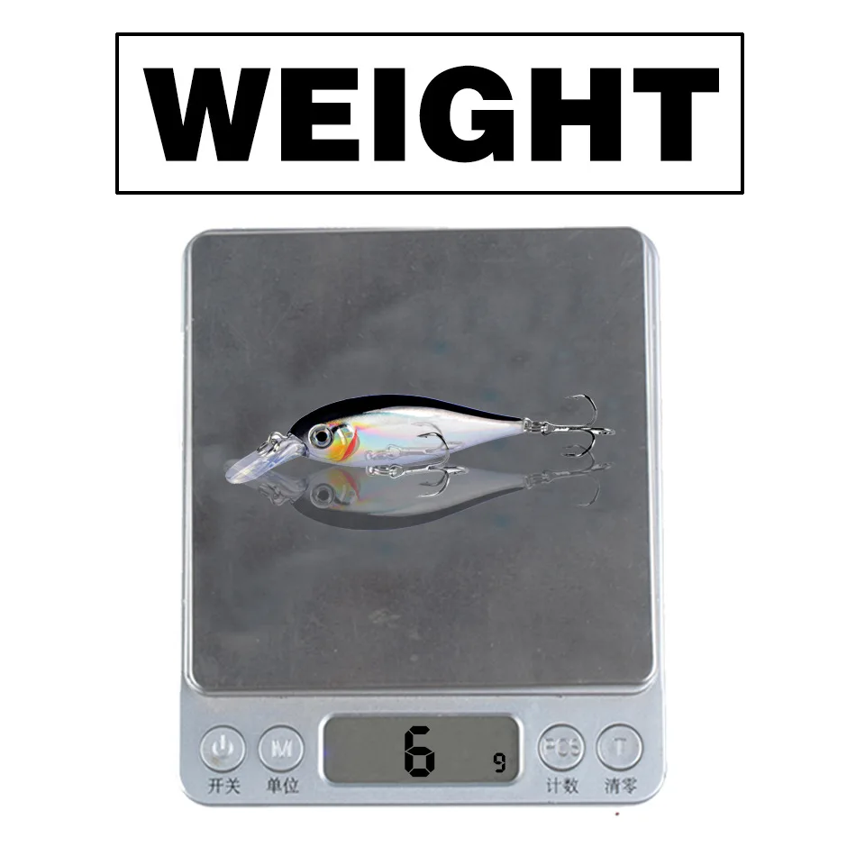 Señuelos de Pesca de pececillos, cebo duro Artificial de 7,5 cm, 6g, ojos 3D, Wobblers de hundimiento, aparejos Crankbait, carpa, lubina, Swimbait, 1 pieza - imagen 4