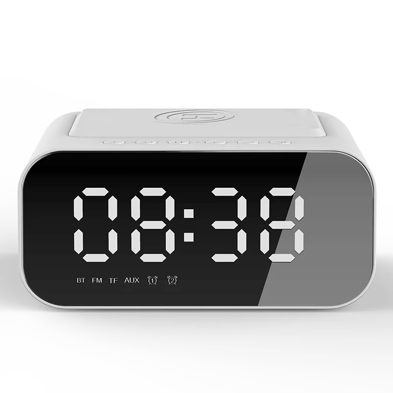 Reloj Despertador Digital Bluetooth con Radio FM y Carga Inalámbrica - imagen 3