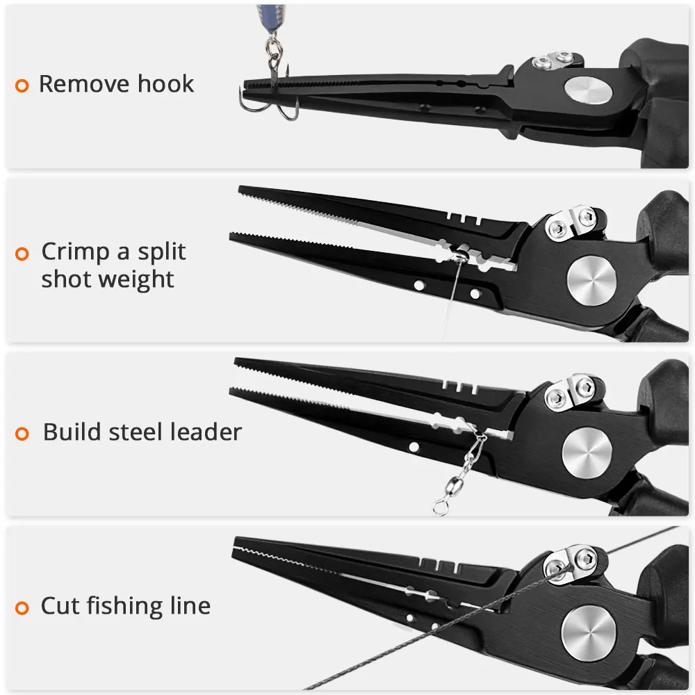 Detalle de los alicates mostrando su diseño de cortadores de carburo de tungsteno