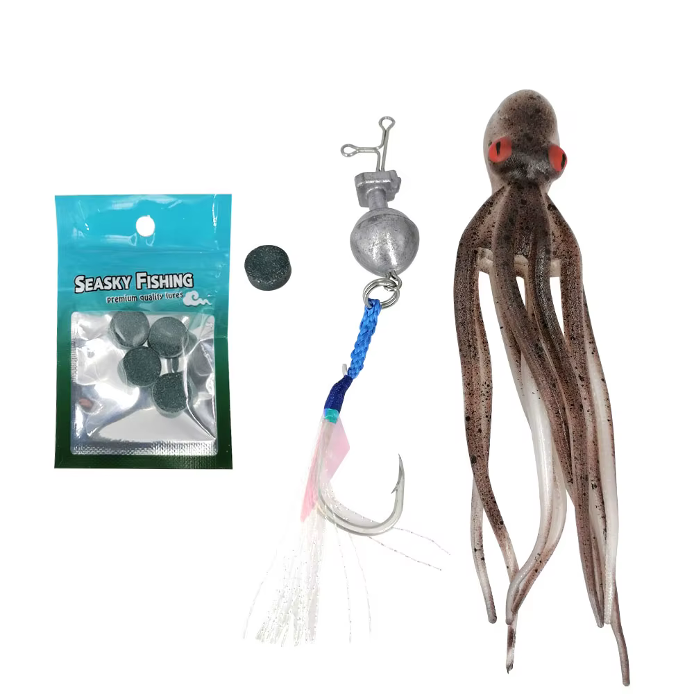 Cebo de arrastre por chorro de tinta Calamar, 60g, señuelo UV, pulpo, falda de Calamar, Pesca de arrastre, Marlin, barco de atún, Leurre, 1 unidad - imagen 4