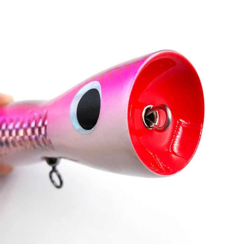 OBSESSION-señuelo de superficie Popper de madera, anzuelo Artificial de 65g, para pesca en barco de aguas profundas, Crankbai - imagen 3