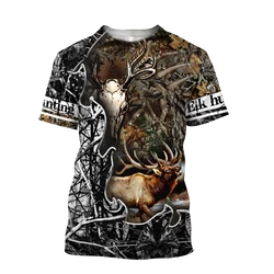 Camiseta Pesca Estampado 3D Alces