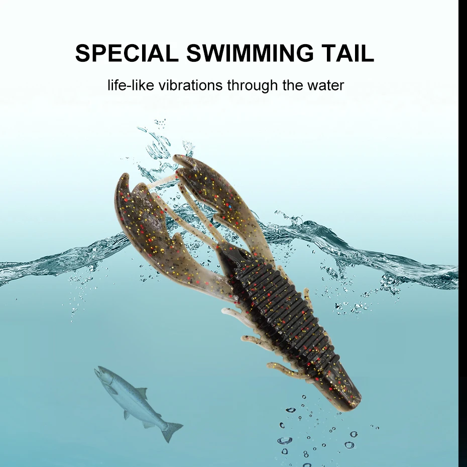 ESFISHING-señuelo de Pesca profesional, cebo blando, 6 piezas, 100mm, 10g, venta al por mayor - imagen 4