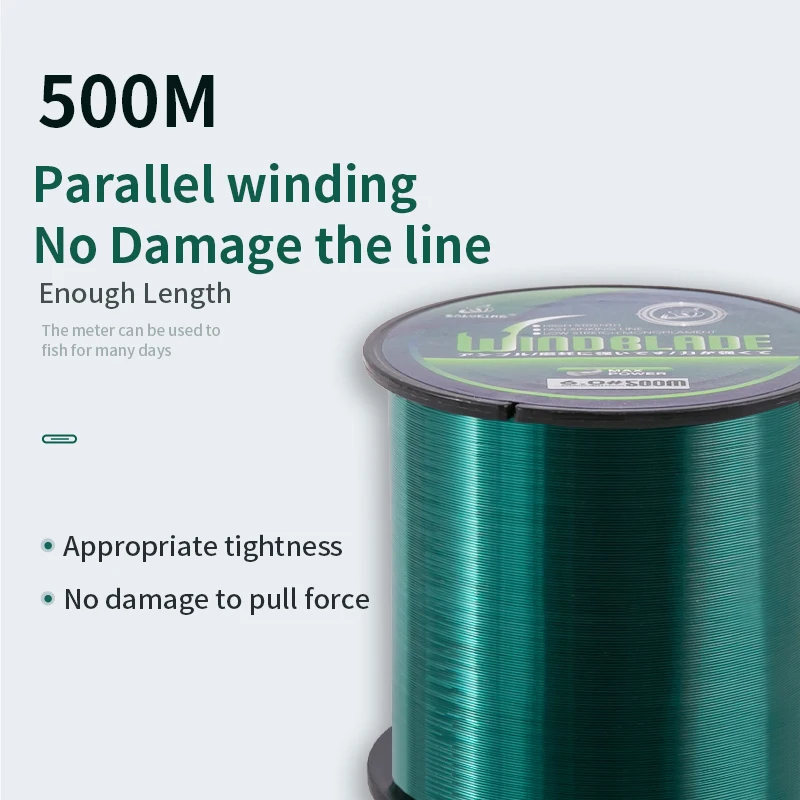 Línea de pesca SOLOKING 100M 500M línea de pesca de nailon línea de nailon monofilamento súper fuerte 2-46LB Material japonés línea de trucha de carpa - imagen 3