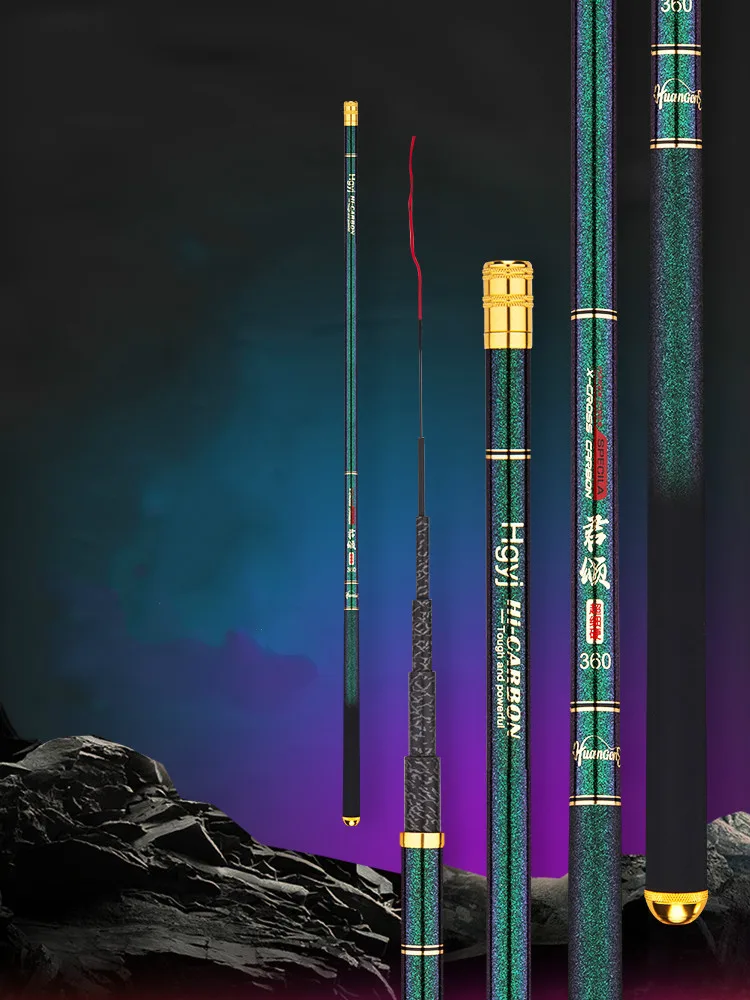 Caña De pescar De fibra De carbono Olta para carpa, aparejos De Pesca De sección corta, 3,6/4,5/5,4/6,3/7,2 m - imagen 5