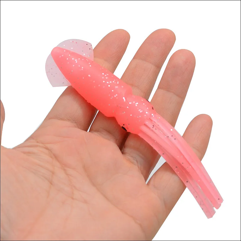Señuelo de pesca simulación calamar pulpo cebo suave 12,5 cm 9,5g señuelos artificiales lote 6 piezas venta - imagen 4