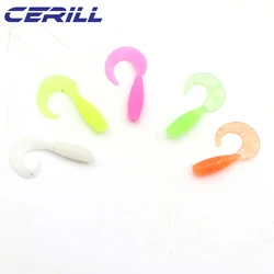 Cerill Señuelo de Silicona Suave 25mm – Imitación Gusano para Lubina