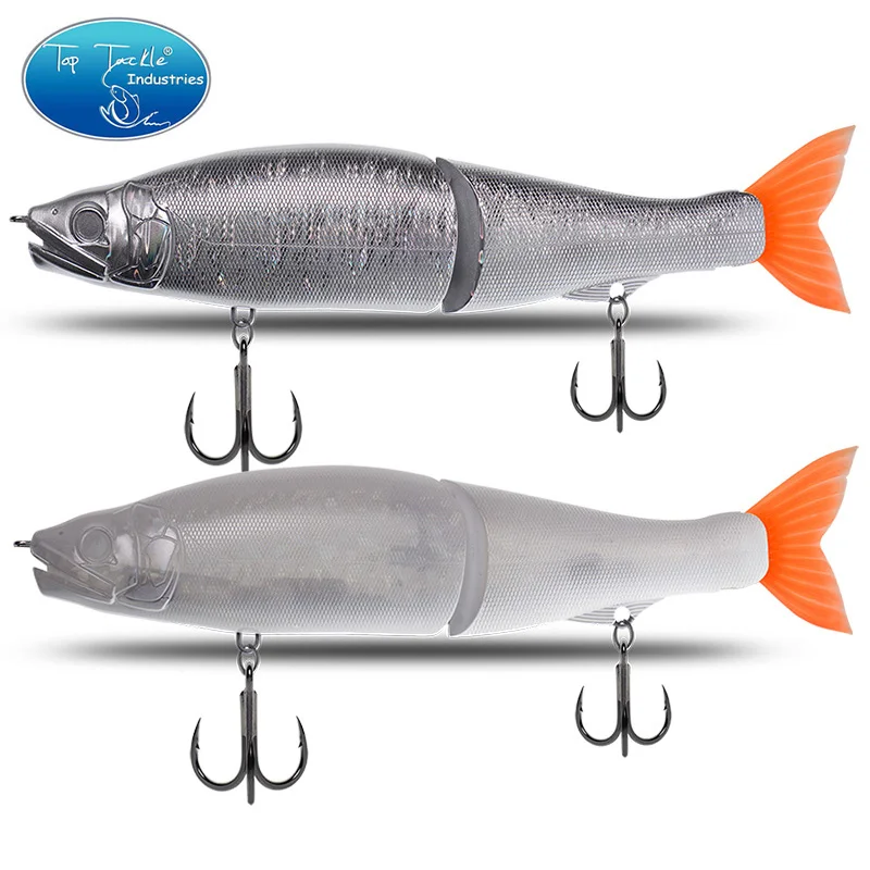 Swimbait sin pintar, señuelo de pesca artesanal, papel láser articulado, hundimiento lento, flotante, Sección de superficie de 303mm, Swimbait para lubina - imagen 3