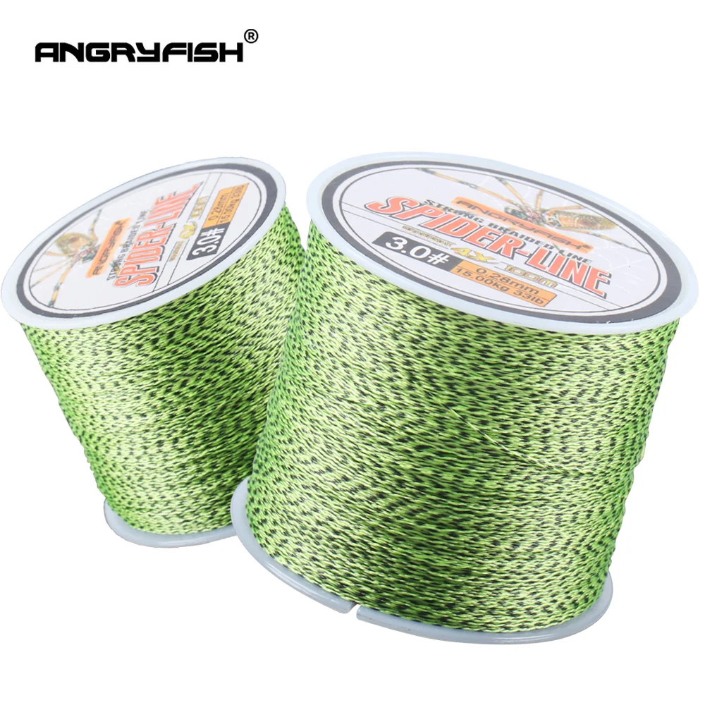 Angryfish Sedal trenzado PE – Camuflaje, amarillo, marrón y verde fruta - imagen 4